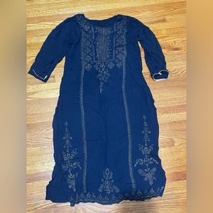 Women’s Long Sleeve Dark Blue Dress